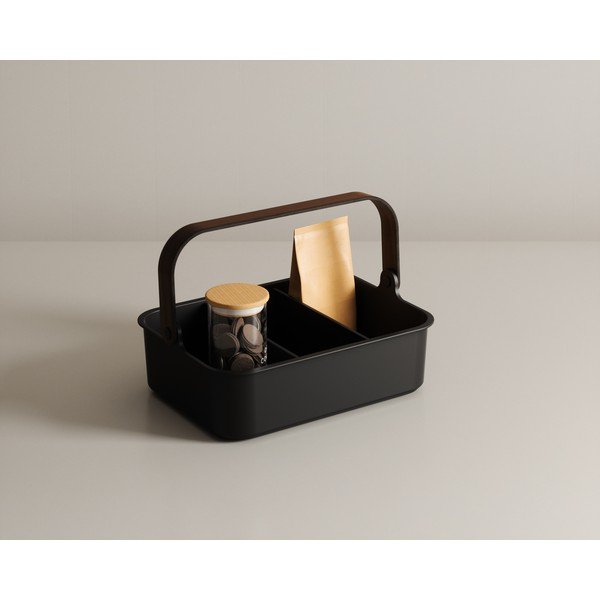 Organizer da bagno nero in plastica riciclata Bellwood - Umbra-image-1