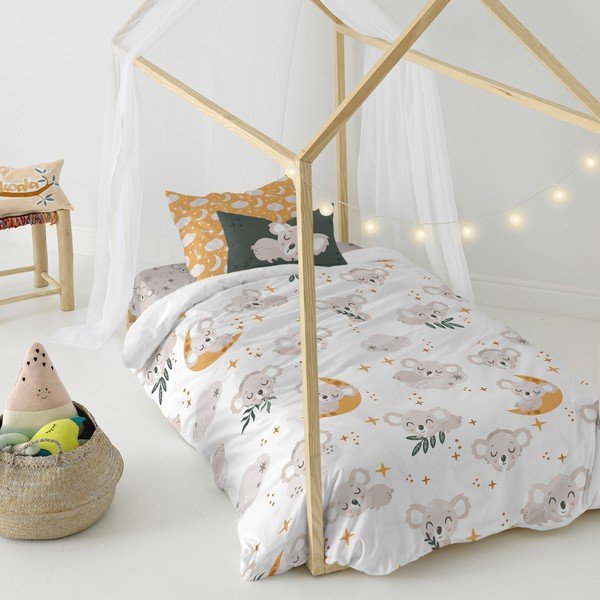 Biancheria da letto per bambini in cotone per letto singolo 140x200 cm Baby koala - Moshi Moshi-image-1