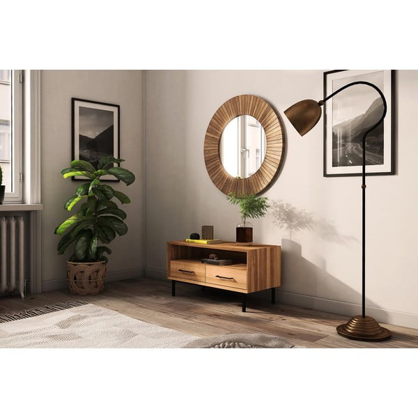 Tavolo TV in legno di quercia di colore naturale 90x50 cm Abies - The Beds-image-4