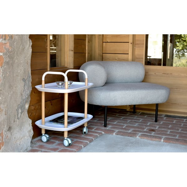 Carrello di servizio bianco su ruote Wagon Beech - Tenzo-image-4