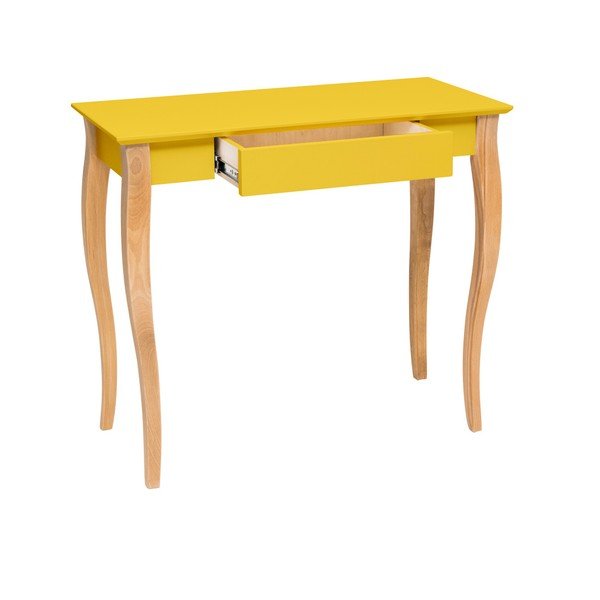 Scrivania gialla, lunghezza 85 cm Lillo - Ragaba-image-1