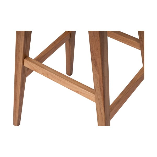 Sedia da bar di colore naturale in legno di cauciù massiccio (altezza della seduta 75 cm) Club – Bonami Essentials-image-4