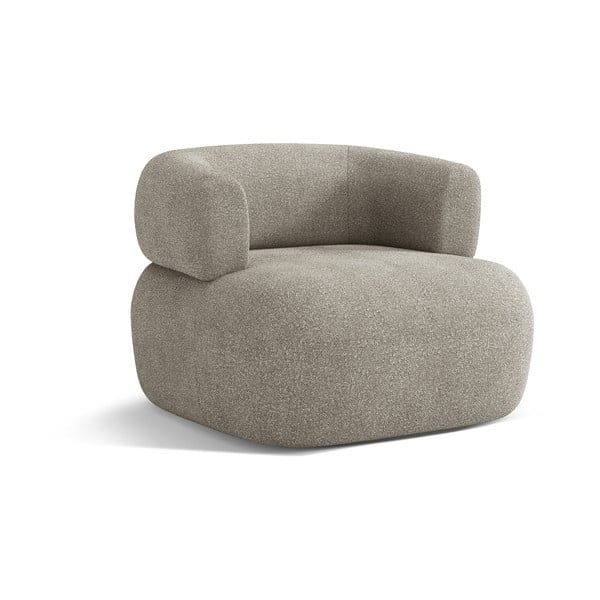 Poltrona grigio chiaro in tessuto bouclé Jenny - Micadoni Home