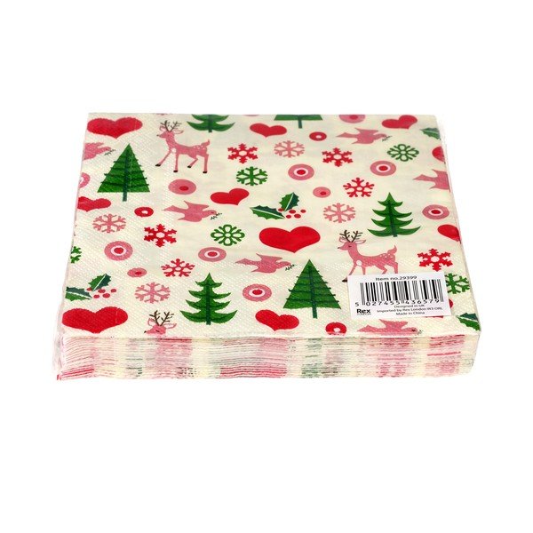 Set di tovaglioli 20 pz 25x25 cm 50s Christmas – Rex London-image-3