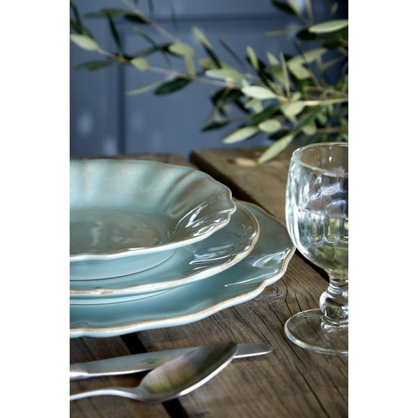 Piatto da dessert in gres blu-turchese ø 21 cm Alentejo - Costa Nova-image-1