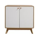 Cassettiera bassa bianca in rovere 75x75 cm Cassie - Støraa