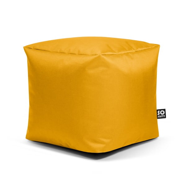 Pouf per bambini giallo Cube M – So Soft?