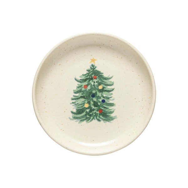 Set di piatti da dolce color crema in gres a tema natalizio 4 pz ø 16 cm Pacifica Christmas Tree – Casafina-image-4