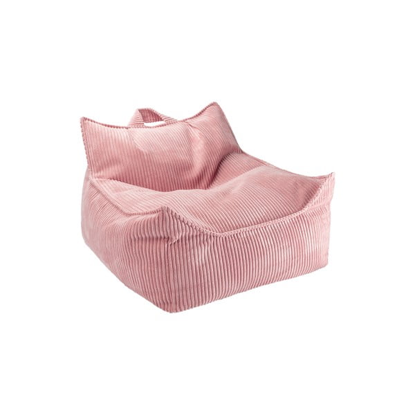 Pouf a sacco per bambini rosa con rivestimento in velluto a coste Chair – Wigiwama