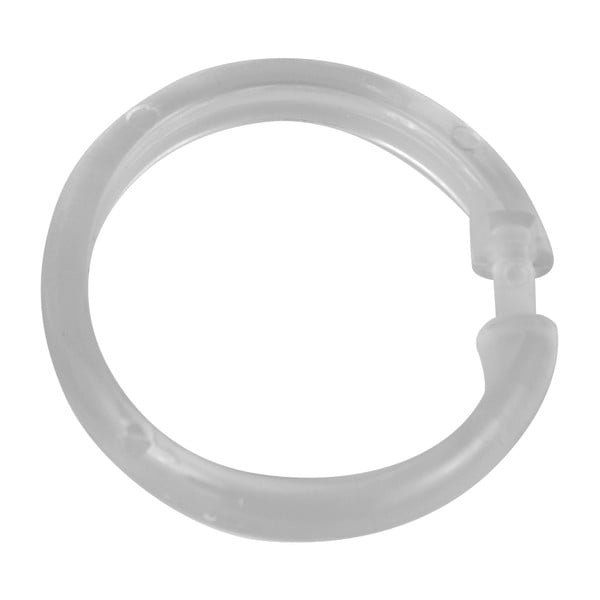 Set di 12 anelli in plastica trasparente per tenda da doccia - Wenko