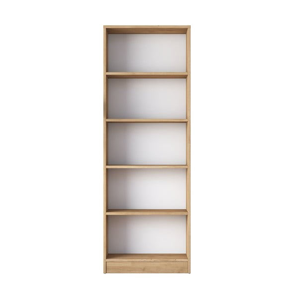Libreria bianco/naturale in noce 60x170 cm Allen - Kalune Design