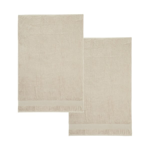 Set di 2 asciugamani in spugna di cotone beige 90x140 cm Anti-Bacterial - Catherine Lansfield