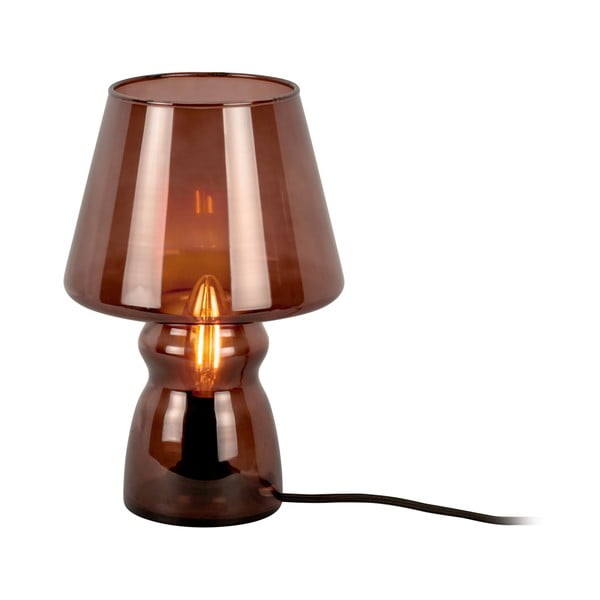 Lampada da tavolo in vetro marrone scuro Vetro, altezza 25 cm - Leitmotiv