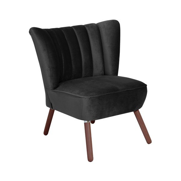 Poltrona nera Alessandro Velour - Max Winzer