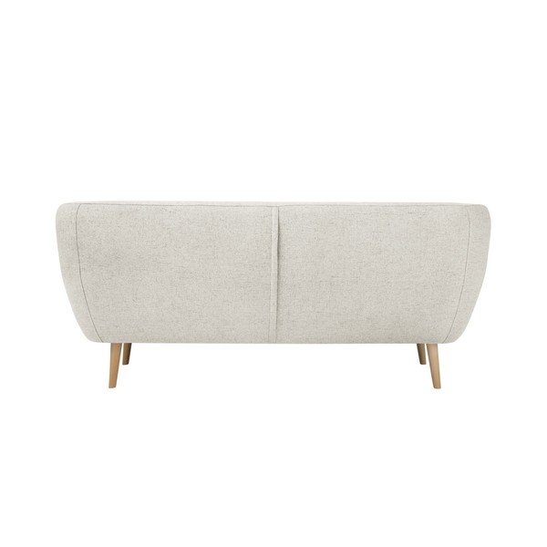 Divano a tre posti crema con gambe chiare Sicile - Mazzini Sofas-image-4
