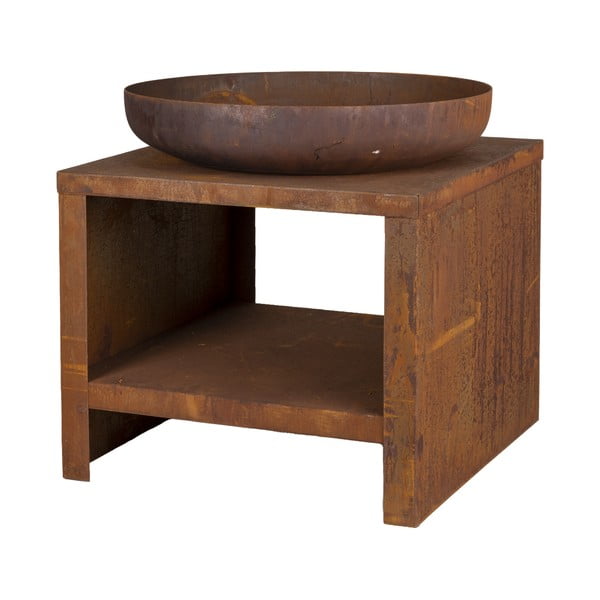 Caminetto con vassoio in legno con decoro arrugginito - Esschert Design-image-1