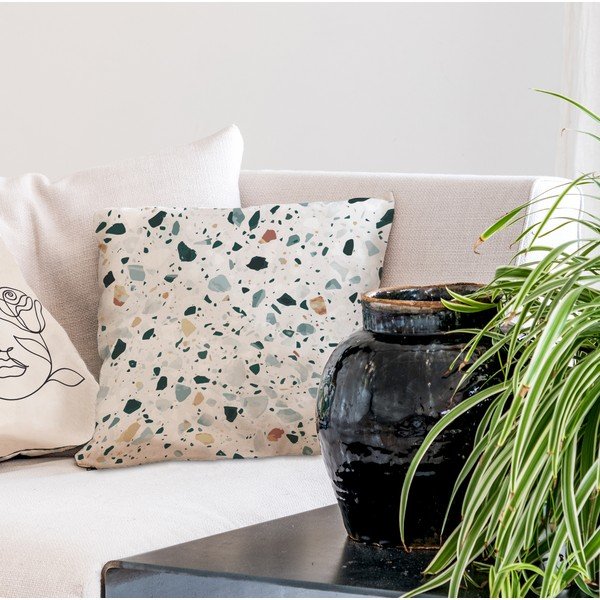 Cuscino in cotone Terrazo veneziano, 45 x 45 cm Venetian Terrazzo - Butter Kings-image-1