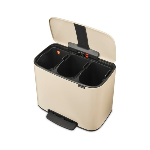 Bidone in acciaio beige per raccolta differenziata 33 l Bo - Brabantia