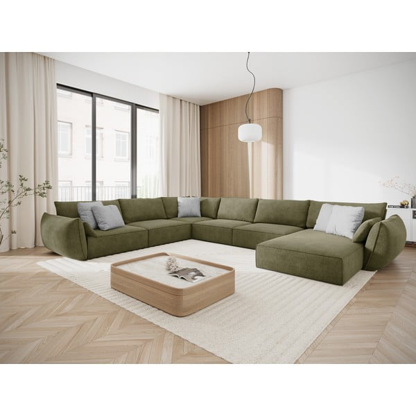 Divano angolare verde (angolo sinistro) Vanda - Mazzini Sofas-image-1