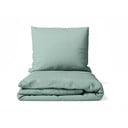 Biancheria da letto singola verde in microsatin 140x200 cm Basic - Bonami Essentials