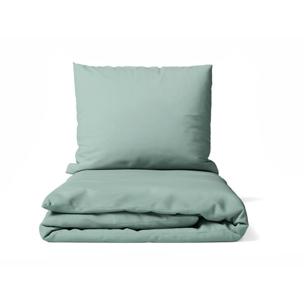 Biancheria da letto singola verde in microsatin 140x200 cm Basic - Bonami Essentials