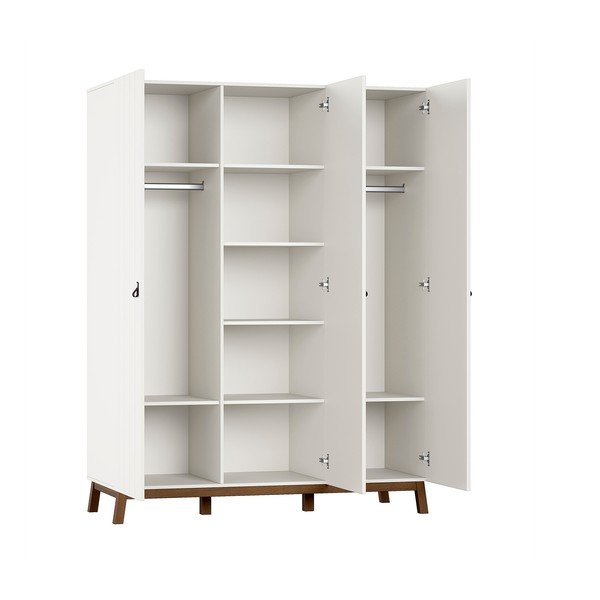 Armadio per bambini beige 149x196x58 cm Sezane – Vipack-image-2