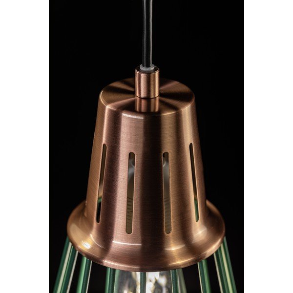 Lampadario verde con paralume in metallo ø 18 cm Kaliope - GTV-image-2