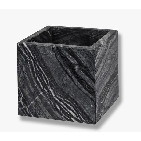 Organizzatore da bagno in marmo grigio scuro per tamponi di cotone Marble - Mette Ditmer Denmark