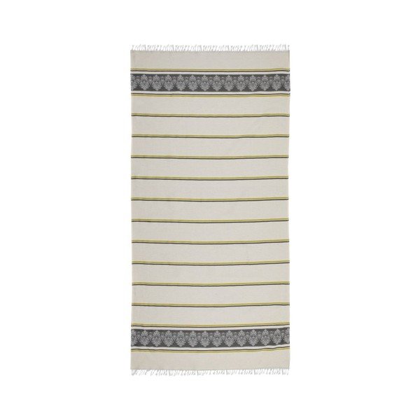 Šedobéžová hammam osuška Deco Bianca Loincloth Stripe Nurbanu, 80 x 170 cm