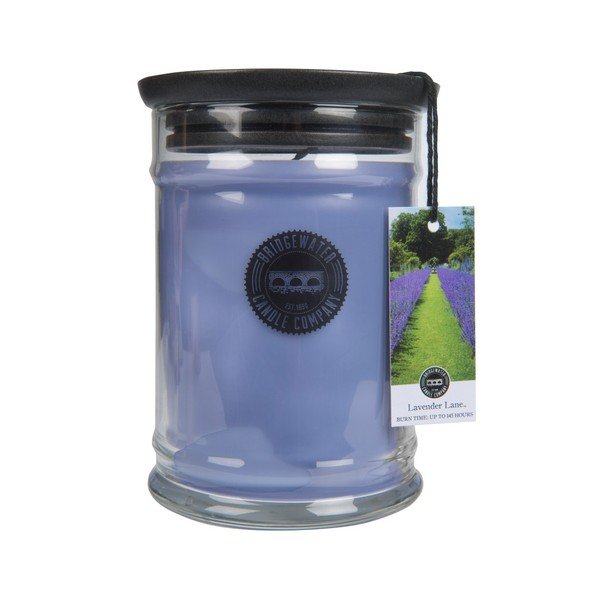 Candela in scatola di vetro al profumo di lavanda Bridgewater candle Company Lavanda, tempo di combustione 140-160 ore - Bridgewater Candle Company