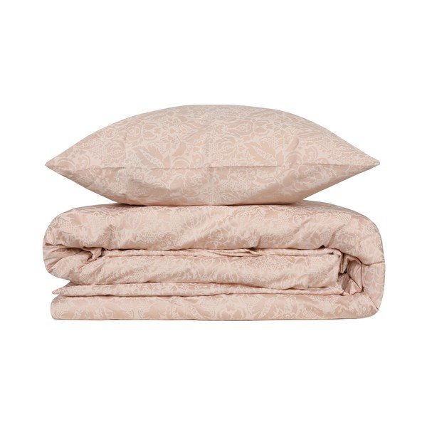 Biancheria da letto in cotone sateen crema per letto singolo, 140 x 200 cm Cream - Mijolnir