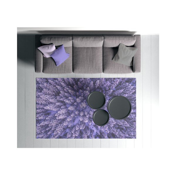 Fialový koberec Oyo home Suzzo Flower, 140 x 220 cm