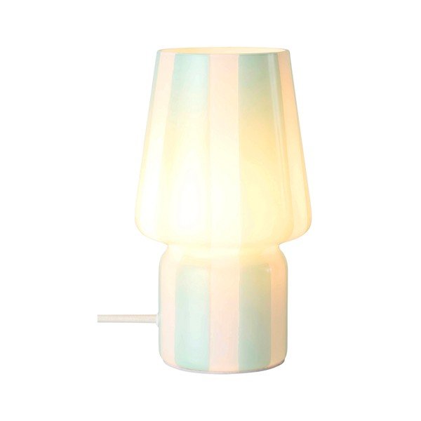 Lampada da tavolo bianca/blu in vetro (altezza totale 21,5 cm) Carlo – Ellos Home-image-3