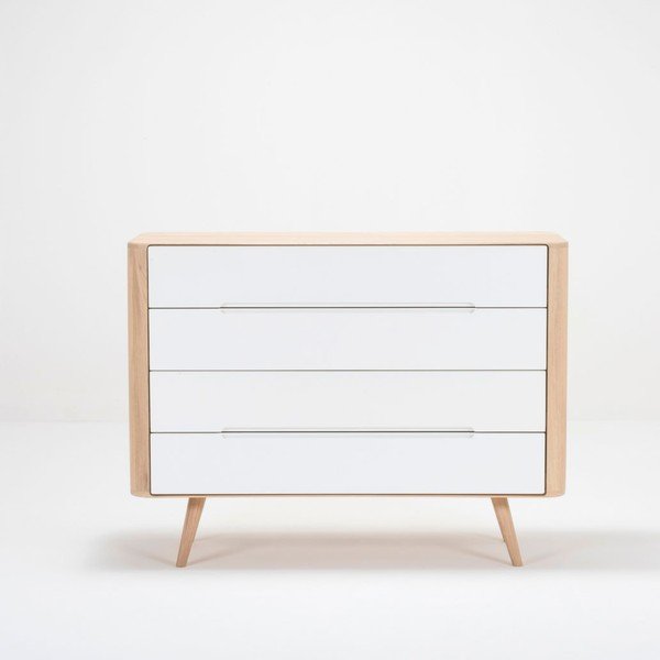Cassettiera in rovere Due, 120 x 42 x 90 cm Ena - Gazzda-image-3