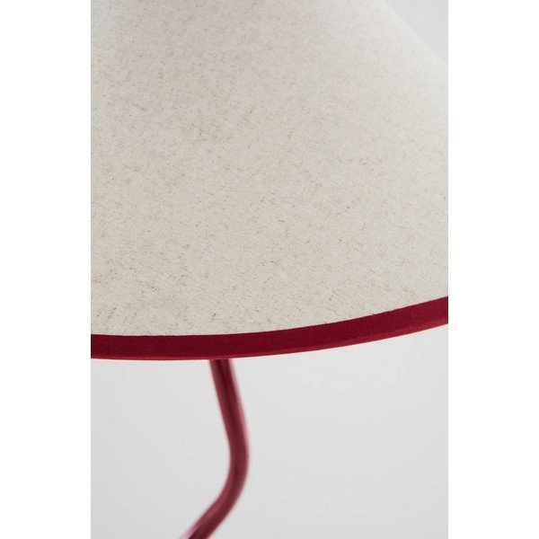 Lampada da terra rossa/bianca in tessuto con intensità regolabile (altezza totale 148 cm) Juliet – Jotex-image-4