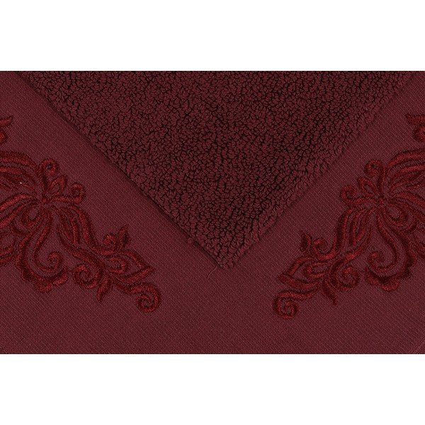 Set di 2 tappetini da bagno in cotone bordeaux Hobby Sapphire - Foutastic-image-2