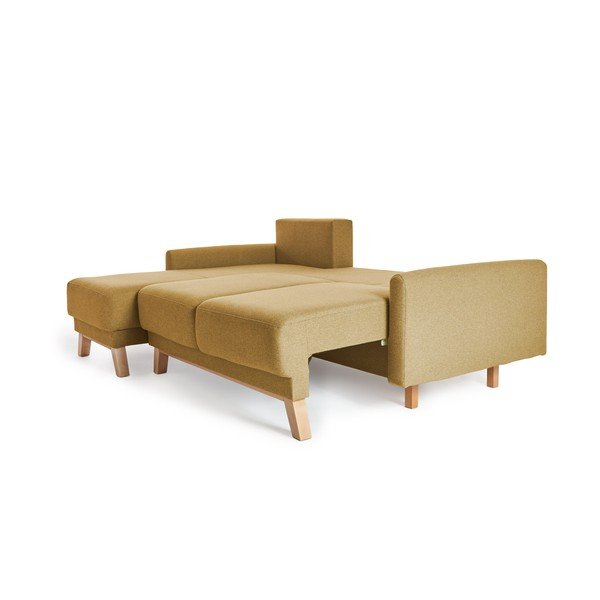 Divano letto variabile giallo ad angolo Pop - Bonami Selection-image-3