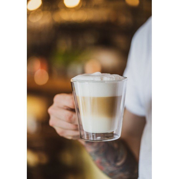 Tazze in set per cappuccino/con parete doppia in vetro 2 pz 350 ml – Vialli Design-image-1