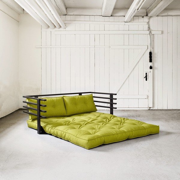 Rozkládací pohovka Karup Funk Black/Pistacie-image-1