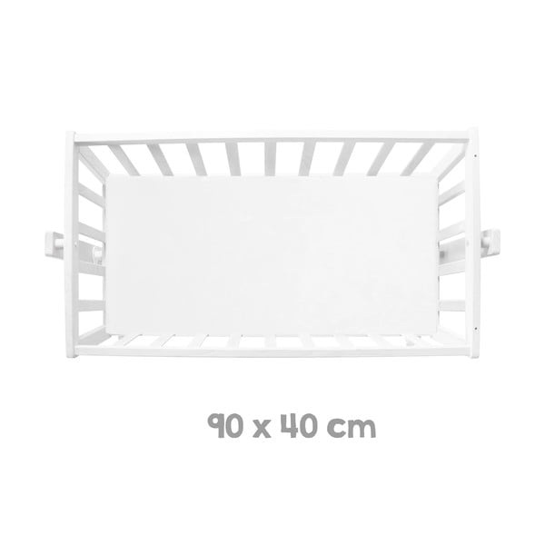 Culla bianca su ruote con baldacchino 40x90 cm Little stars - Roba-image-3