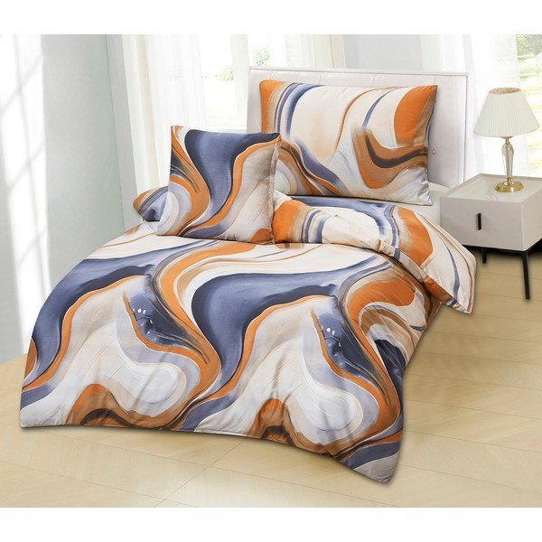 Set copripiumino e federa in microsatinato per letto singolo 3 pezzi 140x200 cm Gonzalo – My House-image-1