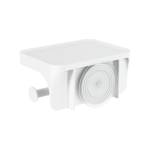 Porta carta igienica bianco autoportante in plastica riciclata Flex Adhesive - Umbra-image-2