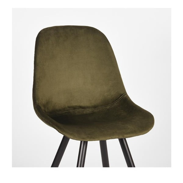 Sedie da pranzo in velluto cachi in set di 2 Capri - LABEL51-image-4