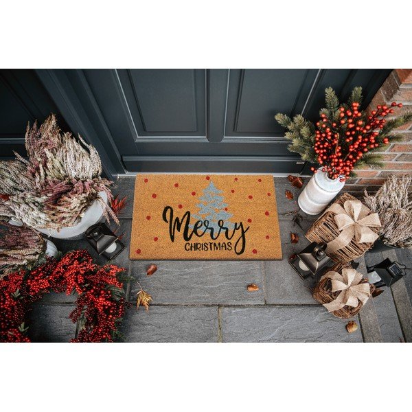 Zerbino in fibre di cocco a tema Natale 40x70 cm Silver Christmas – Hanse Home-image-1