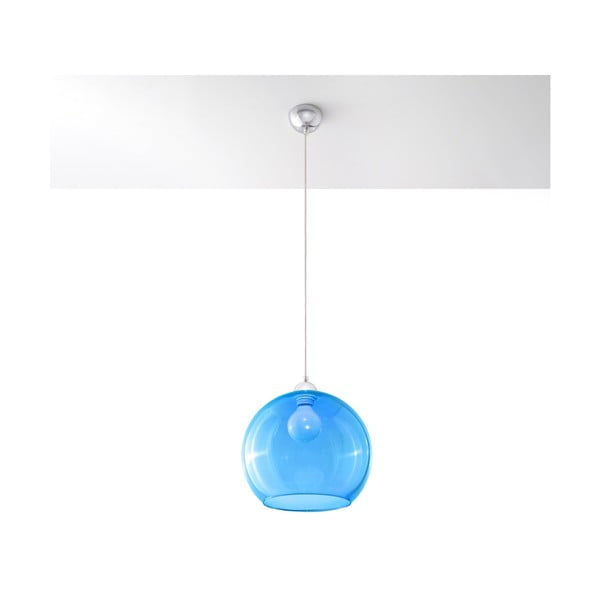 Lampada a sospensione blu con paralume in vetro ø 30 cm Bilbao - Nice Lamps