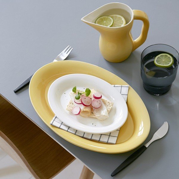 Piatto ovale giallo in gres, 28 x 18,5 cm Ursula - Kähler Design-image-1