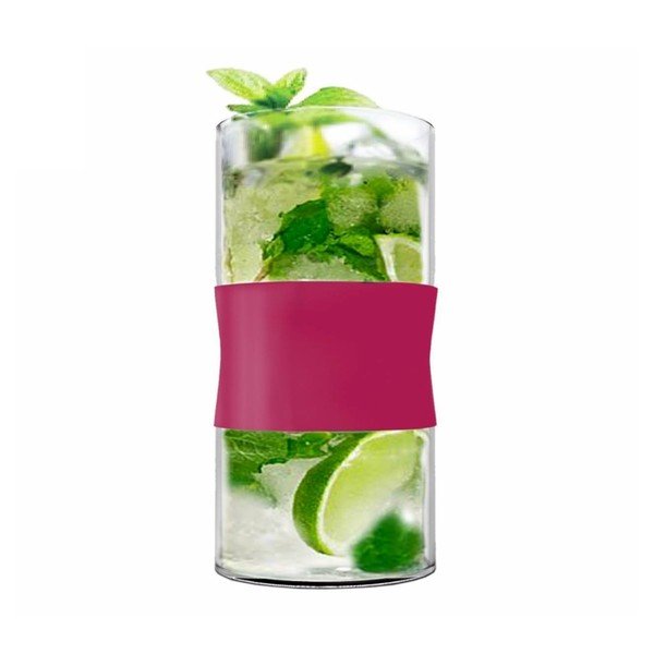 Sklenice z borosilikátového skla, fuchsiové, 650 ml, 2 ks