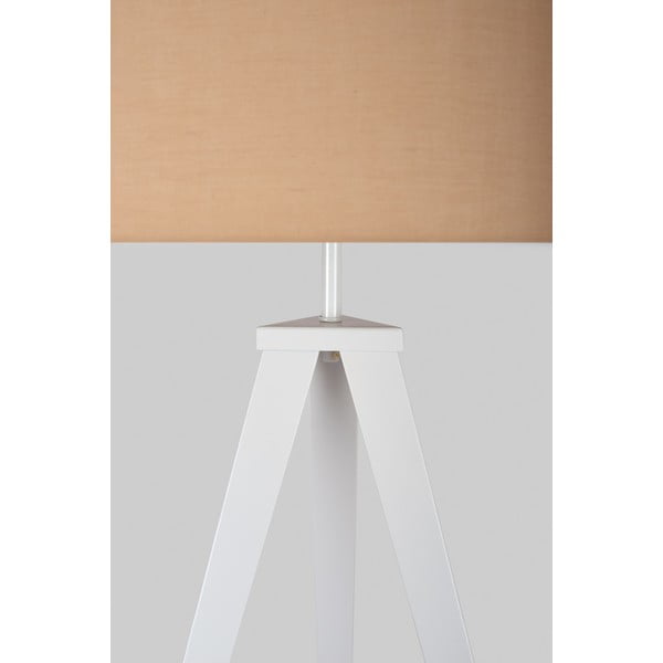 Lampada da terra con gambe in metallo bianco e paralume beige Kiki - Bonami Essentials-image-2
