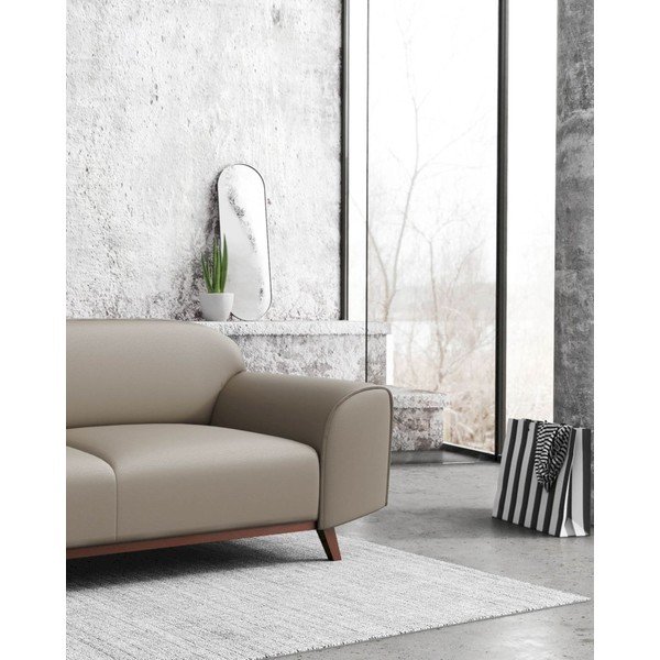 Divano in pelle marrone chiaro 193 cm Nesbo - MESONICA-image-3