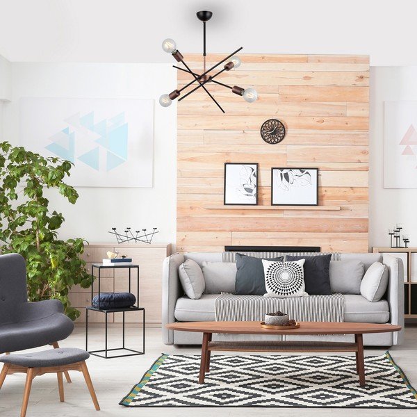 Lampada a soffitto a sospensione con 4 lampadine Gera - Homemania Decor-image-1